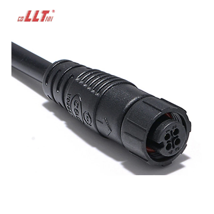 LLT M12 4 Pin Screw Type Waterproof Male Female Circular Cable Connectors detail 3