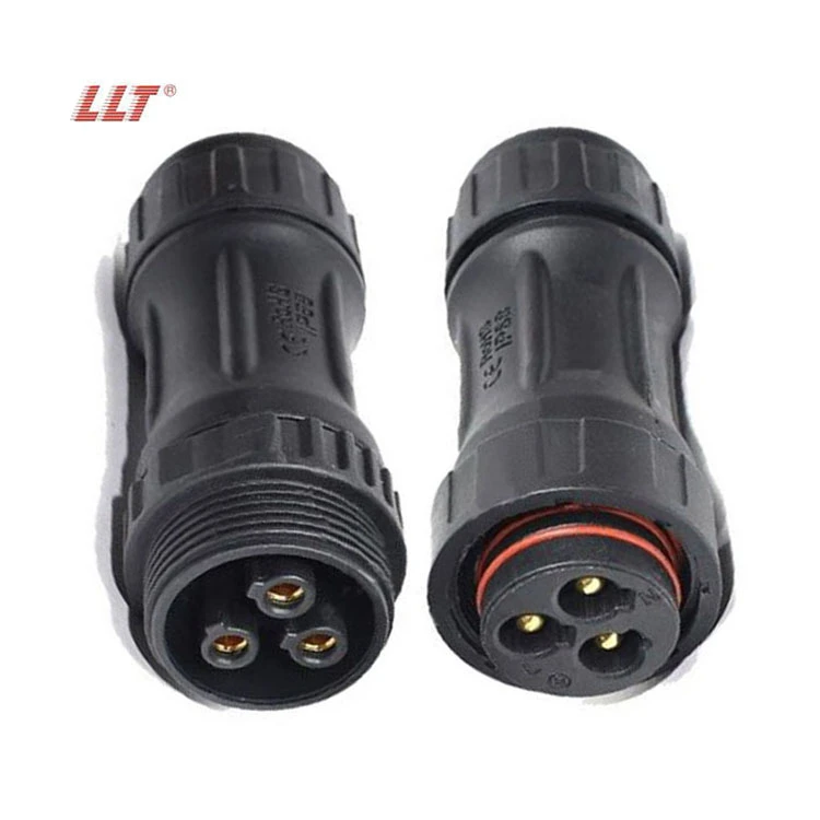 LLT M45 3 Pin High Current Waterproof Connectors For Base Station Communication Equipment