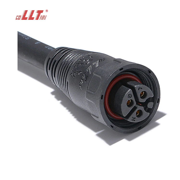 LLT M19 Screw Lock Cable Molded 20A Waterproof Connectors Male Female 3 Pin Connectors detail 3