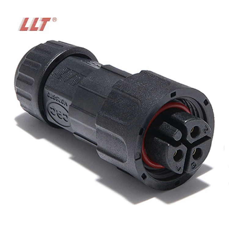 LLT IP68 Waterproof 3 Pin Front Wire To Board 20A Circular Connectors For LED Display detail 3