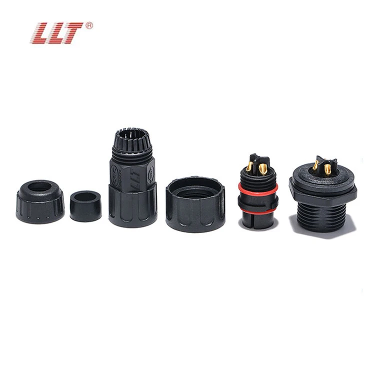 LLT IP68 Waterproof 3 Pin Front Wire To Board 20A Circular Connectors For LED Display detail 6
