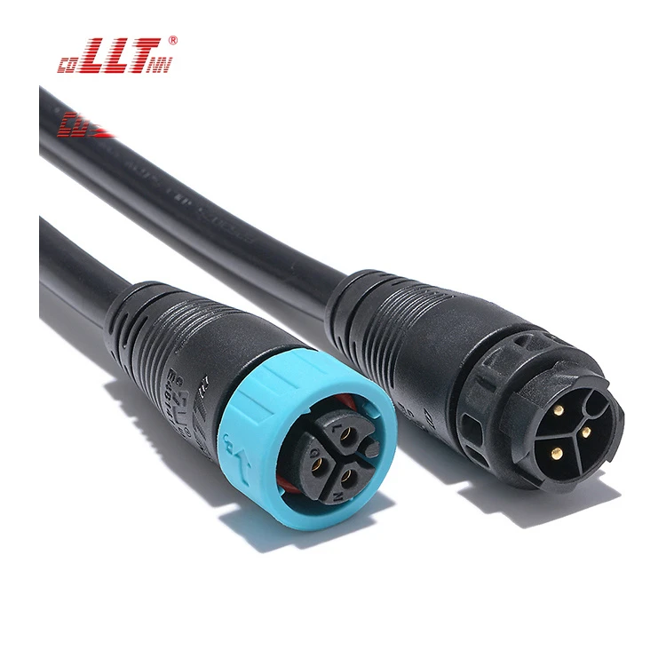 LLT M19 600V 20A 2 3 4 Pin Male and Female Waterproof Circular Cable Connector for Horticulture Lighting