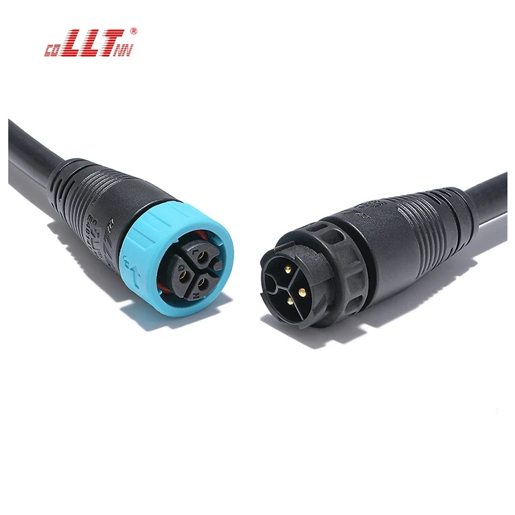 LLT M19 600V 20A 2 3 4 Pin Male and Female Waterproof Circular Cable Connector for Horticulture Lighting detail 2