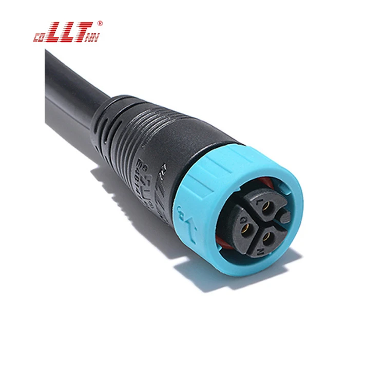 LLT M19 600V 20A 2 3 4 Pin Male and Female Waterproof Circular Cable Connector for Horticulture Lighting detail 4