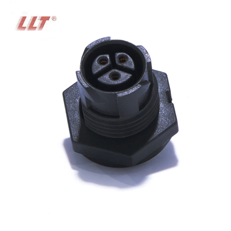 LLT M16 2 Pin Push Lock Female Power 10A Waterproof Panel Connectors 300VAC Max Voltage Rating detail 4