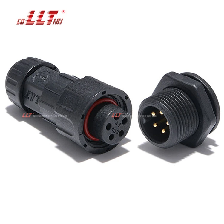 LLT M19 IP68 5 6 7 Pin Waterproof Panel Connector Circular For Data Signal Connection detail 4