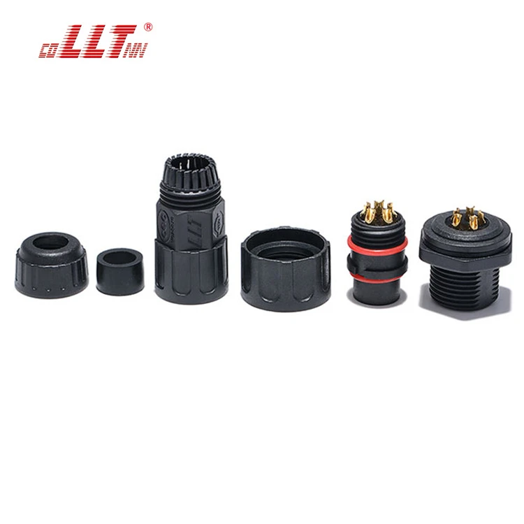 LLT M19 IP68 5 6 7 Pin Waterproof Panel Connector Circular For Data Signal Connection detail 6