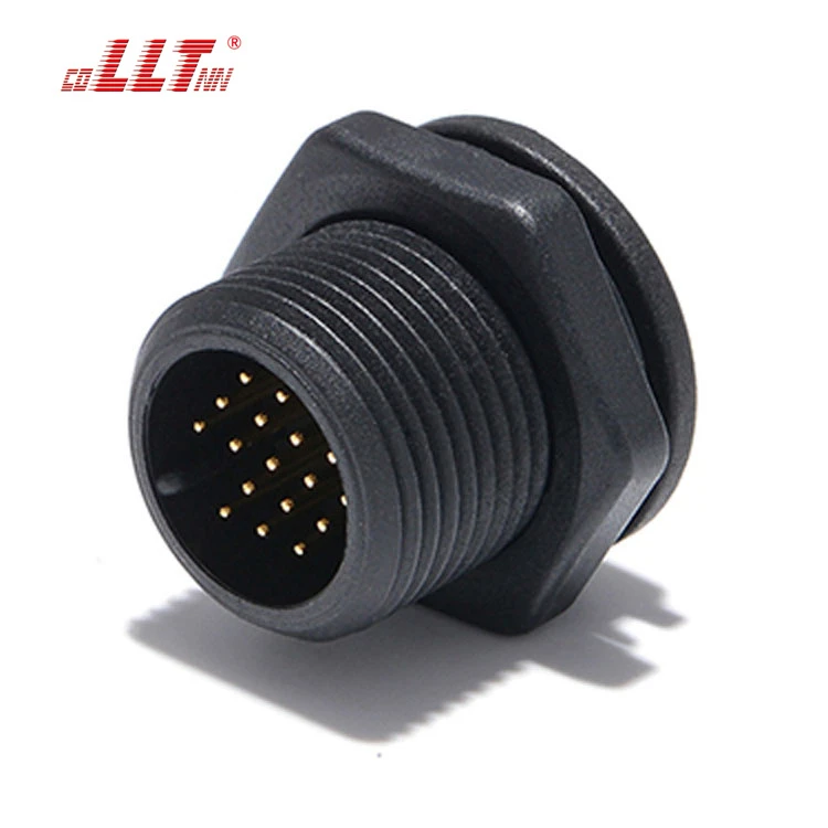 LLT M19 Power Signal Waterproof Circular Connectors 18 Pin For Outdoor Electronic Distribution detail 5
