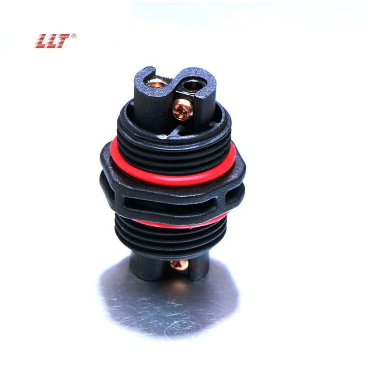 LLT L Type Outdoor IP68 Wire Connector 2 Pin Screw Locking For Connecting Cable detail 4