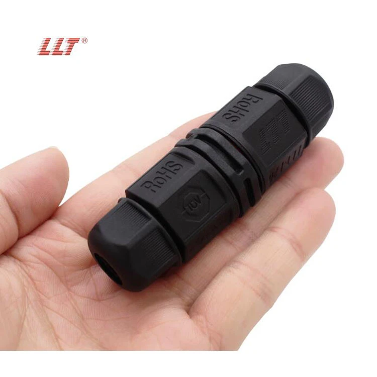 LLT L Type Outdoor IP68 Wire Connector 2 Pin Screw Locking For Connecting Cable detail 6