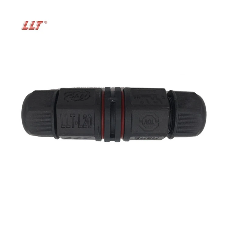 LLT L Type Outdoor IP68 Wire Connector 2 Pin Screw Locking For Connecting Cable detail 10