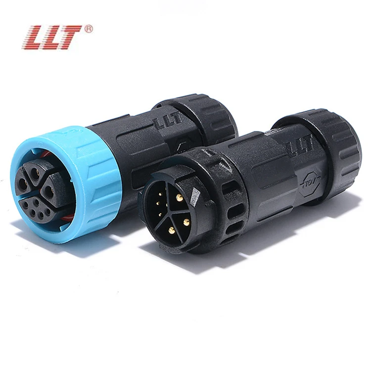 LLT Circular M19 3+5Pin Waterproof Connector 300V 20A Push locking Dust Proof