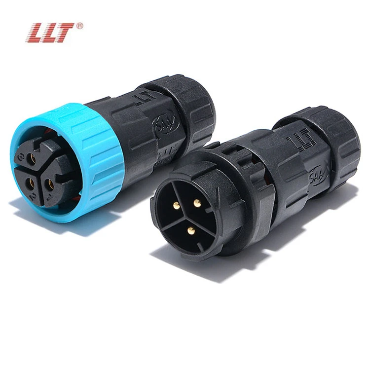 LLT M25 Push Lock 35A 600V 3 Pin Circular Waterproof Connector For Power detail 2