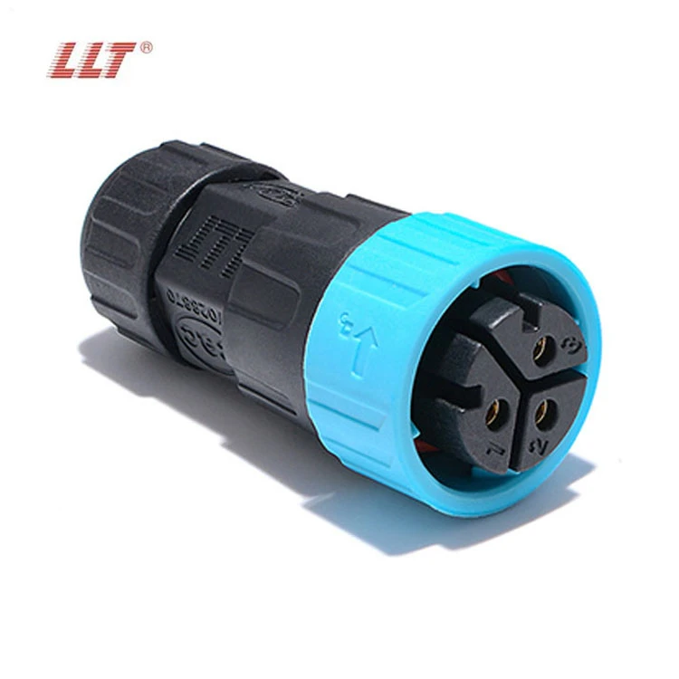 LLT M25 Push Lock 35A 600V 3 Pin Circular Waterproof Connector For Power detail 3