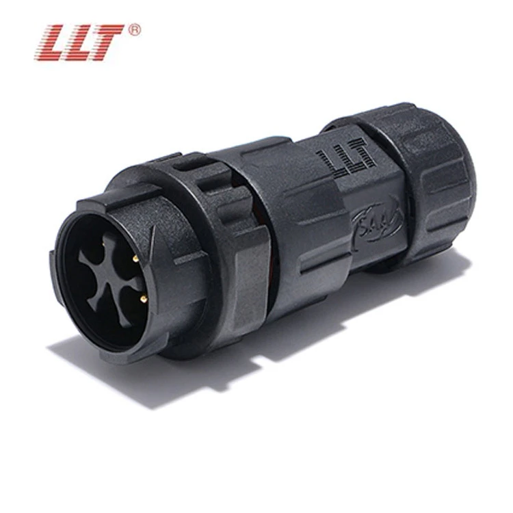 LLT 5 Pin Push Lock Waterproof Circular Connectors Power Cable M25 Circular Connector IP67 detail 3