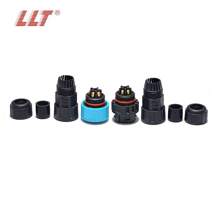 LLT 5 Pin Push Lock Waterproof Circular Connectors Power Cable M25 Circular Connector IP67 detail 6