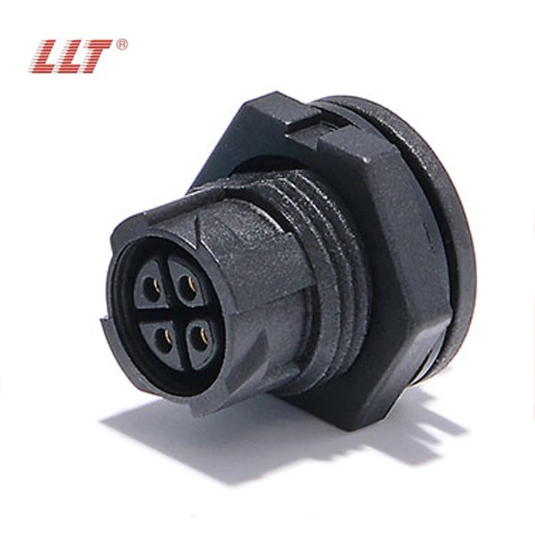 LLT M16 Male Gender Plug Connector 4Pin Female Waterproof Front Panel Mount connector detail 5