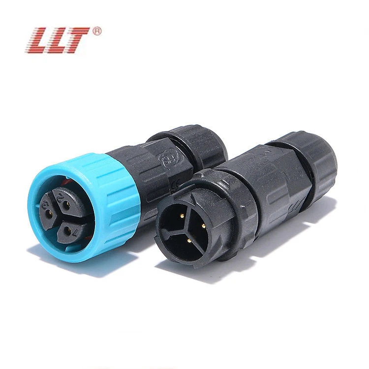 LLT 10A 3 Pin Circular Power Connector , Male Female Power Connector M16 Push Locking detail 3