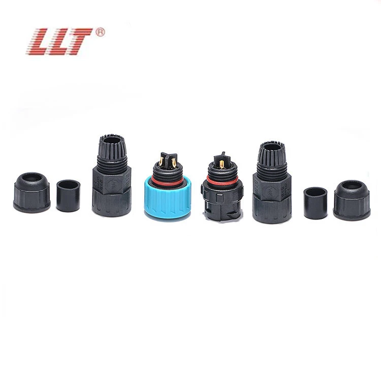 LLT 10A 3 Pin Circular Power Connector , Male Female Power Connector M16 Push Locking detail 4