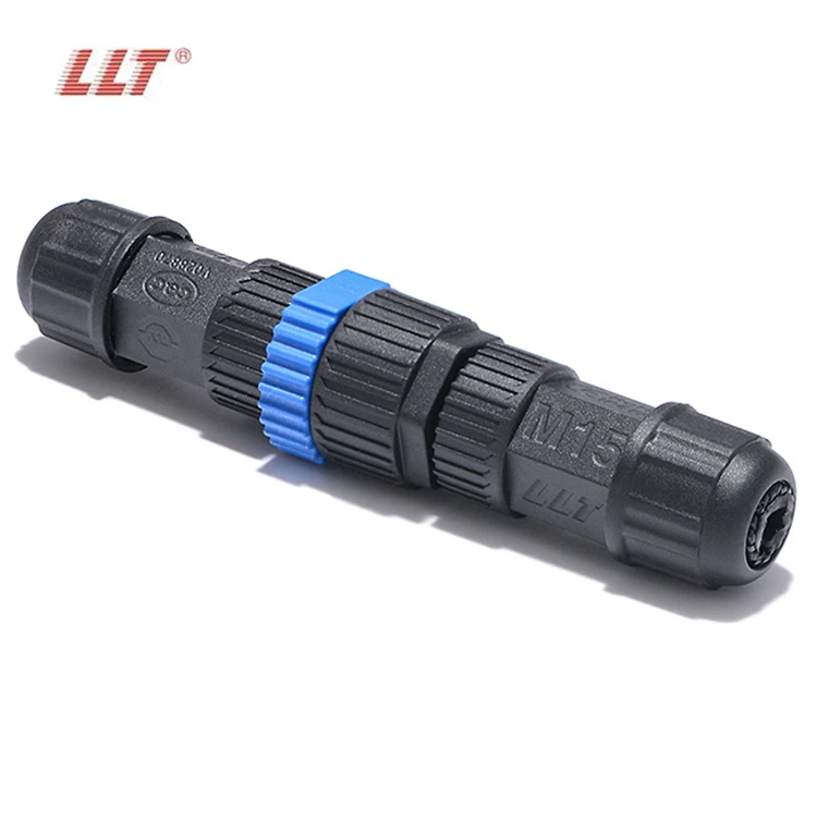 LLT M15 Field Assembly 3 Pin Electrical Power Connectors Water Resistant Cable Connector For Street Lightings detail 4