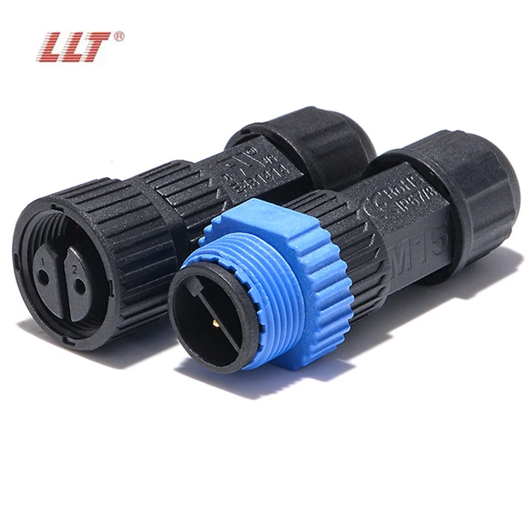 LLT M15 Male Connector 2Pin IP68 Connector Female Plug Connector for Outdoor Lighting thumbnail