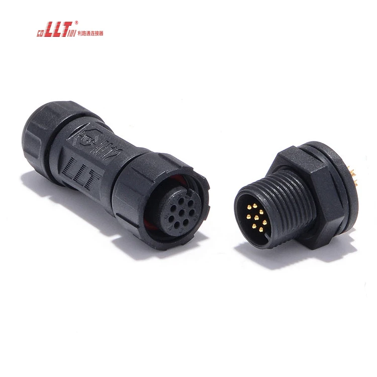 M12 8pin male PCB panel mount connector detail 2