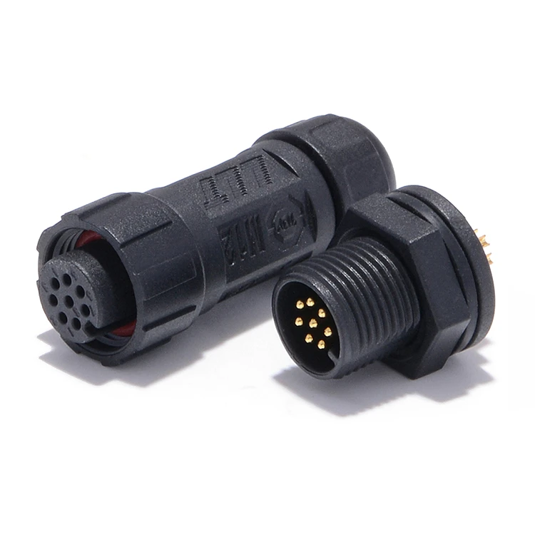 M12 8pin male PCB panel mount connector detail 6