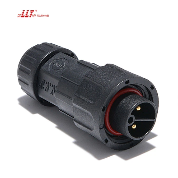 M19-2pin 20A female PCB power panel connector detail 3