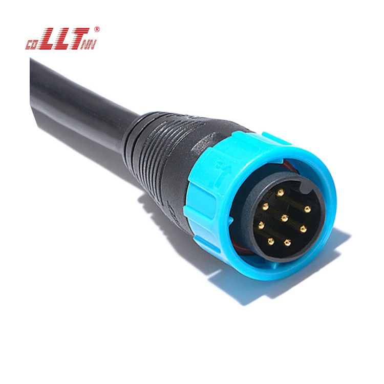 M25 8 Pin Self-Locking Waterproof Daisy Chain Connector with Overmolded Cable for RS485, CAN Bus, Encoder Feedback, and Distributed I/O detail 3