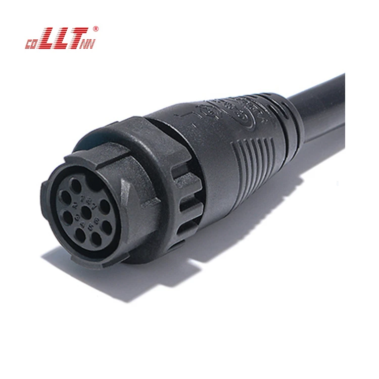 M25 8 Pin Self-Locking Waterproof Daisy Chain Connector with Overmolded Cable for RS485, CAN Bus, Encoder Feedback, and Distributed I/O detail 4