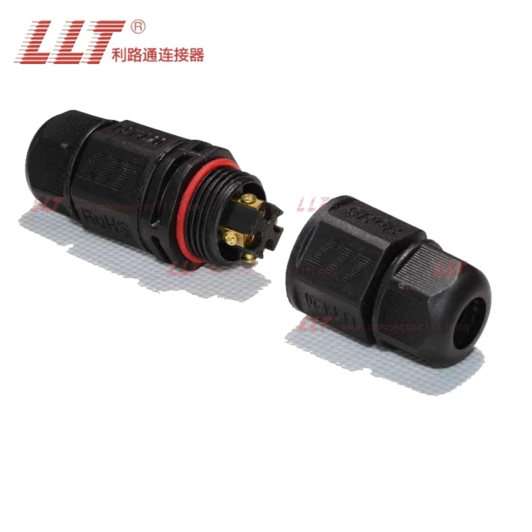 LLT L20 straight Led 4pin IP68 Screw Wire Waterproof Connector thumbnail