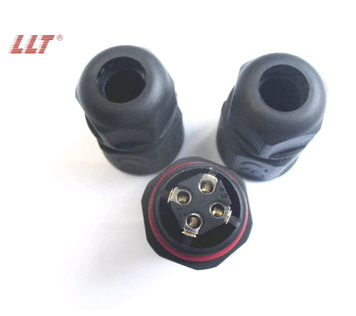 LLT L20 straight Led 4pin IP68 Screw Wire Waterproof Connector detail 3