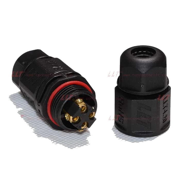 LLT L20 straight Led 4pin IP68 Screw Wire Waterproof Connector detail 4