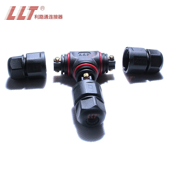 LLT L20 T 3way 2pin Distributor Circular Waterproof Screw Wire Connector thumbnail