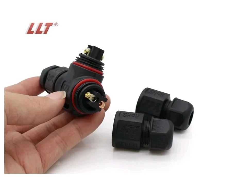 LLT L20 T 3way 2pin Distributor Circular Waterproof Screw Wire Connector detail 4