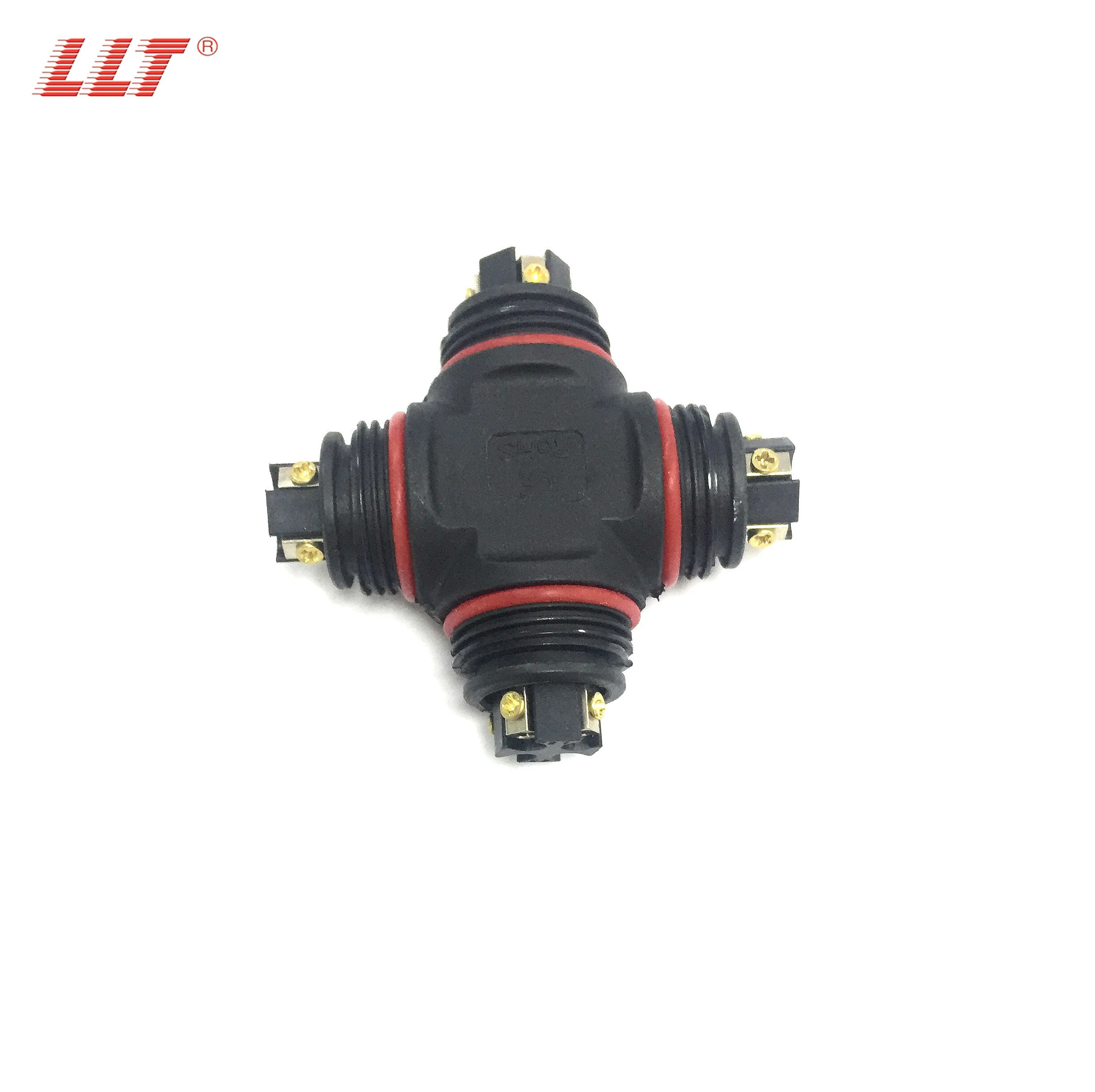 LLT 4way 4pin L20 Electrical Screw Wire IP68 Waterproof Power Connector detail 2