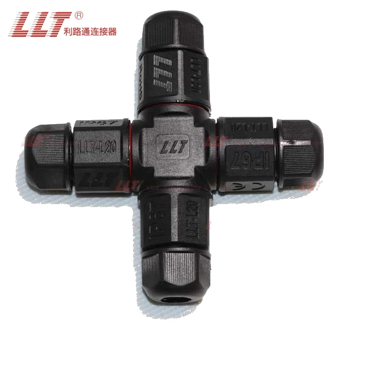LLT 4way 4pin L20 Electrical Screw Wire IP68 Waterproof Power Connector detail 5
