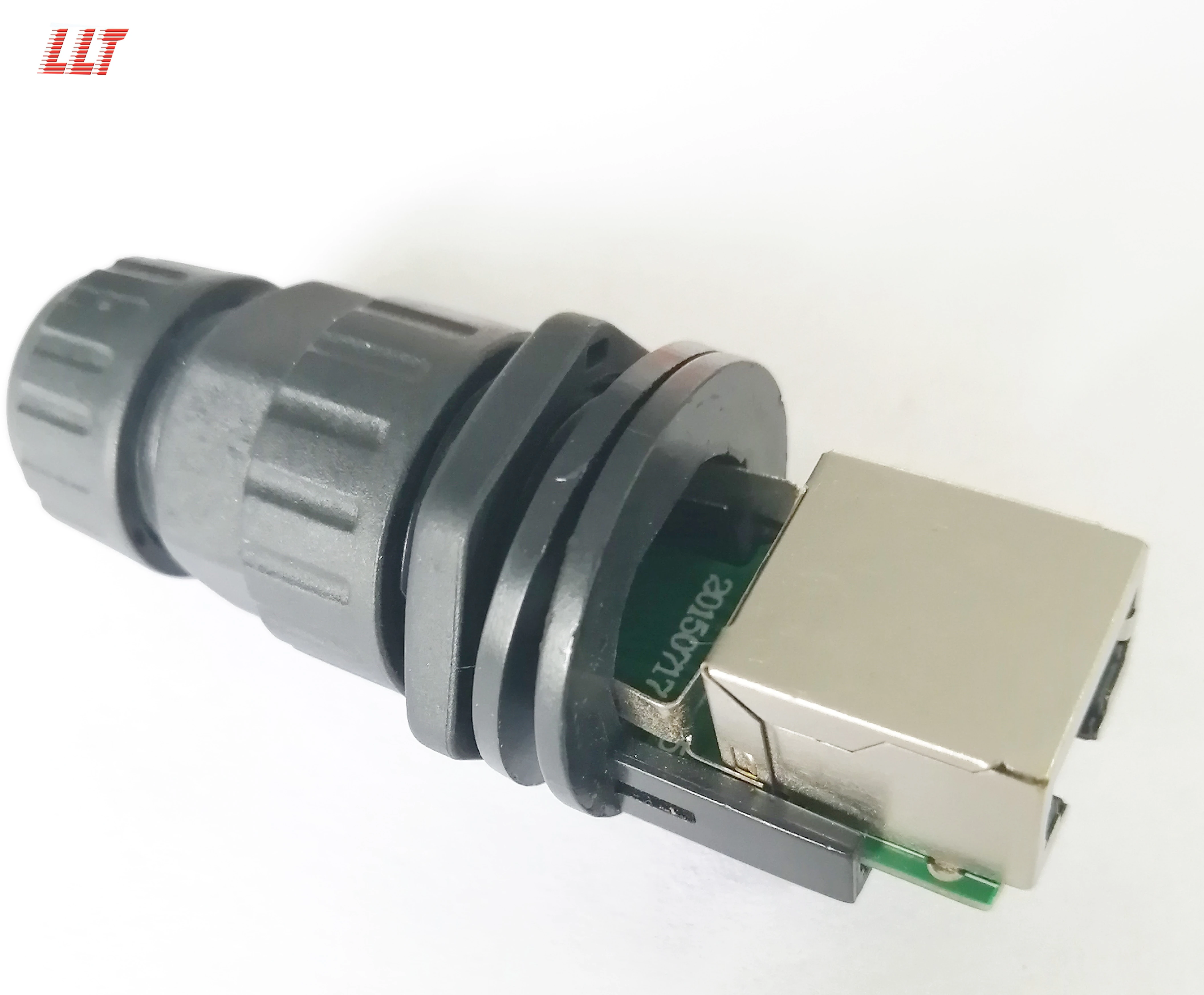 LLT M19 RJ45 Assembled Panel Mount Connector detail 5