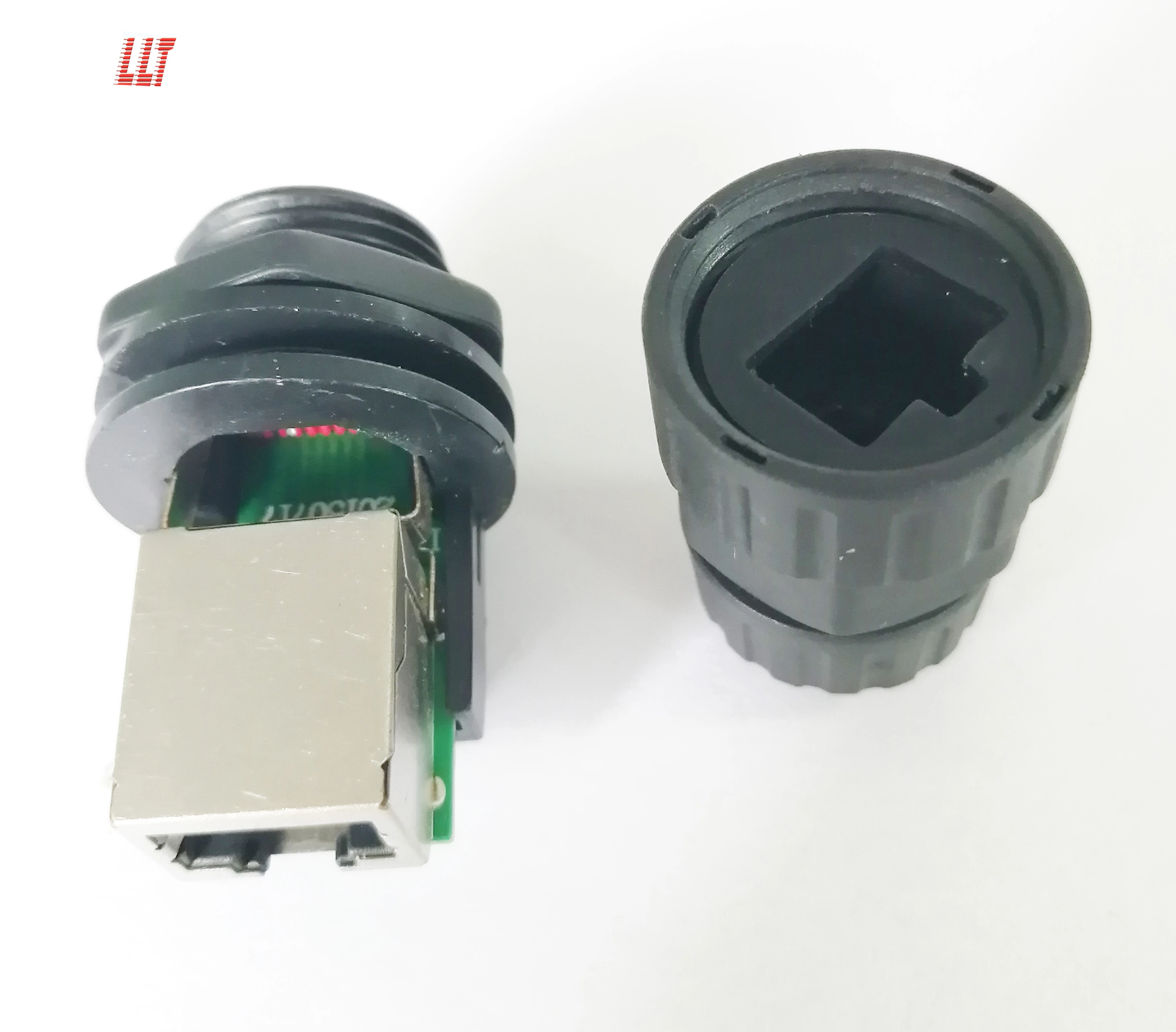 LLT M19 RJ45 Assembled Panel Mount Connector detail 7