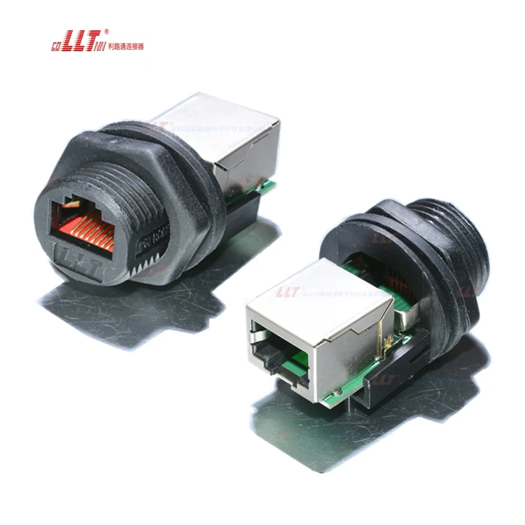 LLT M19 RJ45 Assembled Panel Mount Connector detail 8