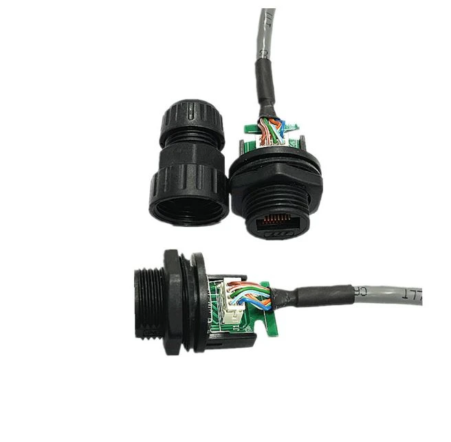 Lilutong M19 RJ45 Panel Mount Connector with Cable detail 4