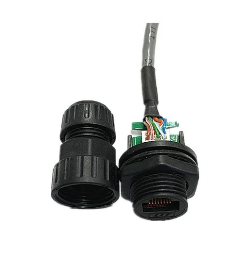 Lilutong M19 RJ45 Panel Mount Connector with Cable detail 5