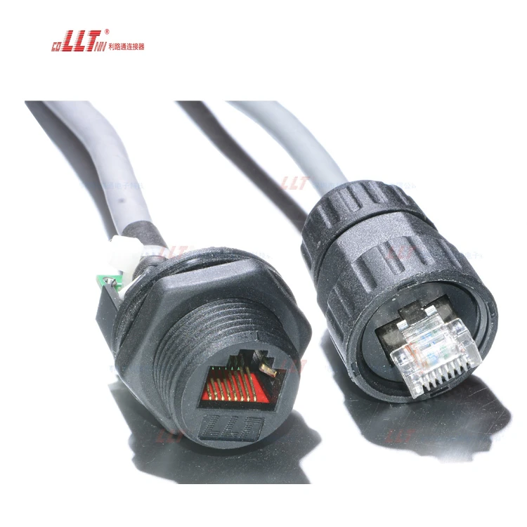 Lilutong M19 RJ45 Panel Mount Connector with Cable detail 6