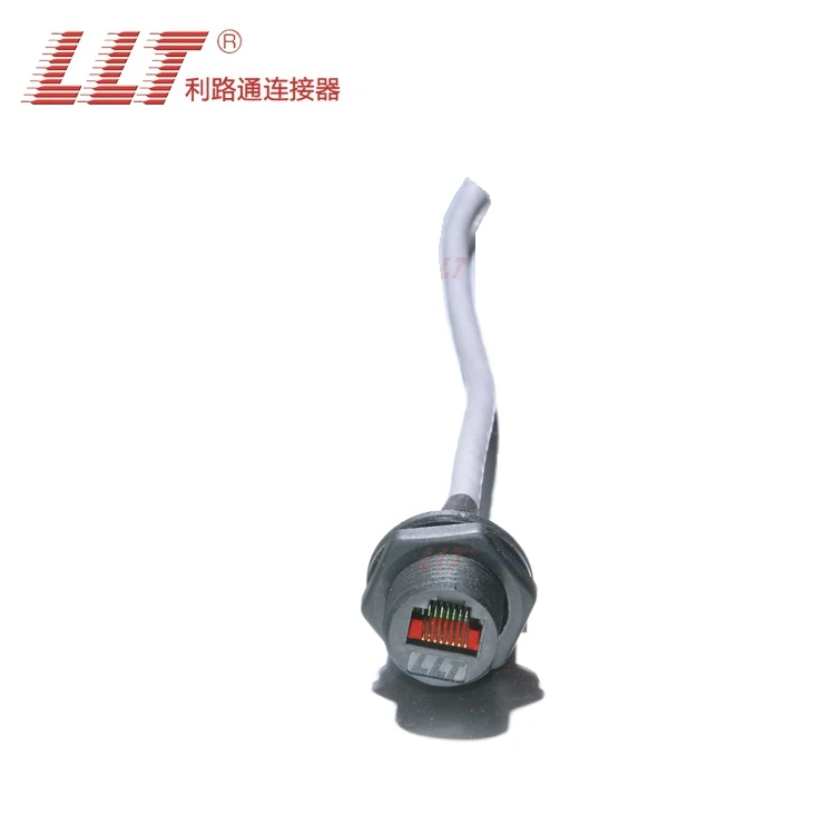 Lilutong M19 RJ45 Panel Mount Connector with Cable detail 7