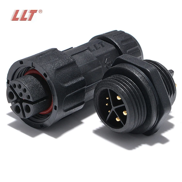 M19 3+5 Pin Threaded Field-Wireable Waterproof Connector | 20A Hybrid Circular Connector for BLDC Servo Motors, Robot Joints & 48V Drive Modules detail 2
