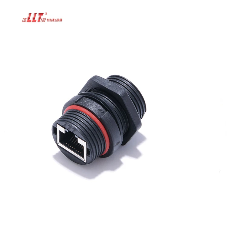 LLT Factory Rear Ethernet 8P8C  Field Assembly Circular IP68 RJ45 Waterproof Connector detail 3