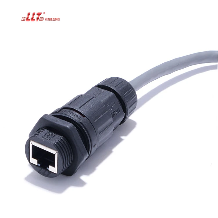 LLT Factory Rear Ethernet 8P8C  Field Assembly Circular IP68 RJ45 Waterproof Connector detail 5