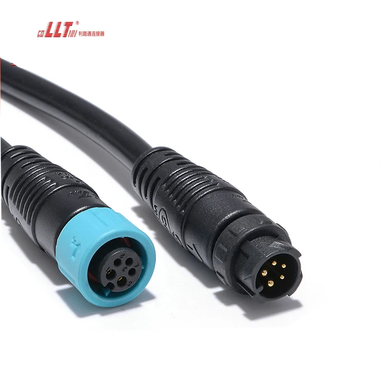 LLT 2+3 Pin M12 Automotive Push Shield Cable Circular Ac Dc Connector detail 2