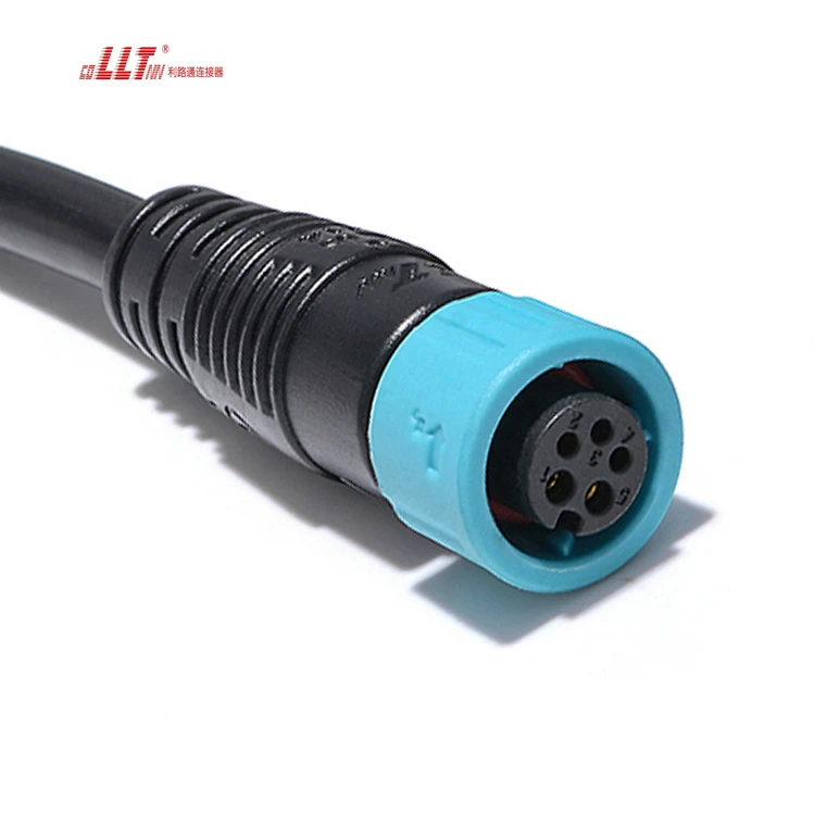 LLT 2+3 Pin M12 Automotive Push Shield Cable Circular Ac Dc Connector detail 6