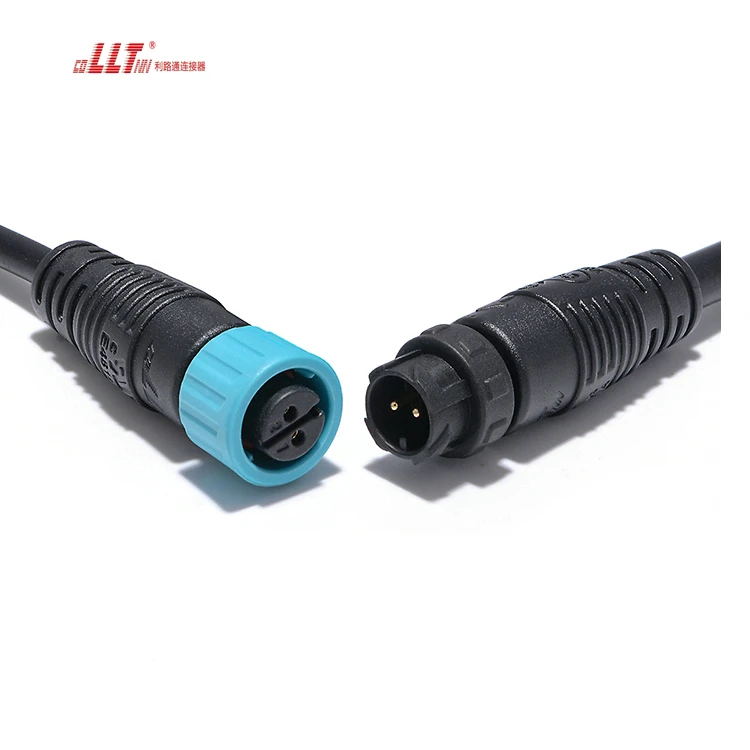 LLT Factory 2pin M12 Electrical Wire IP67 Waterproof Battery Cable Connector detail 3